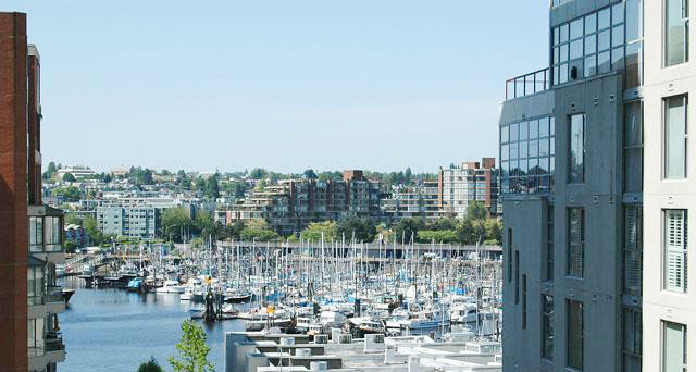 Partial views of the marina from some suites